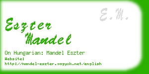 eszter mandel business card